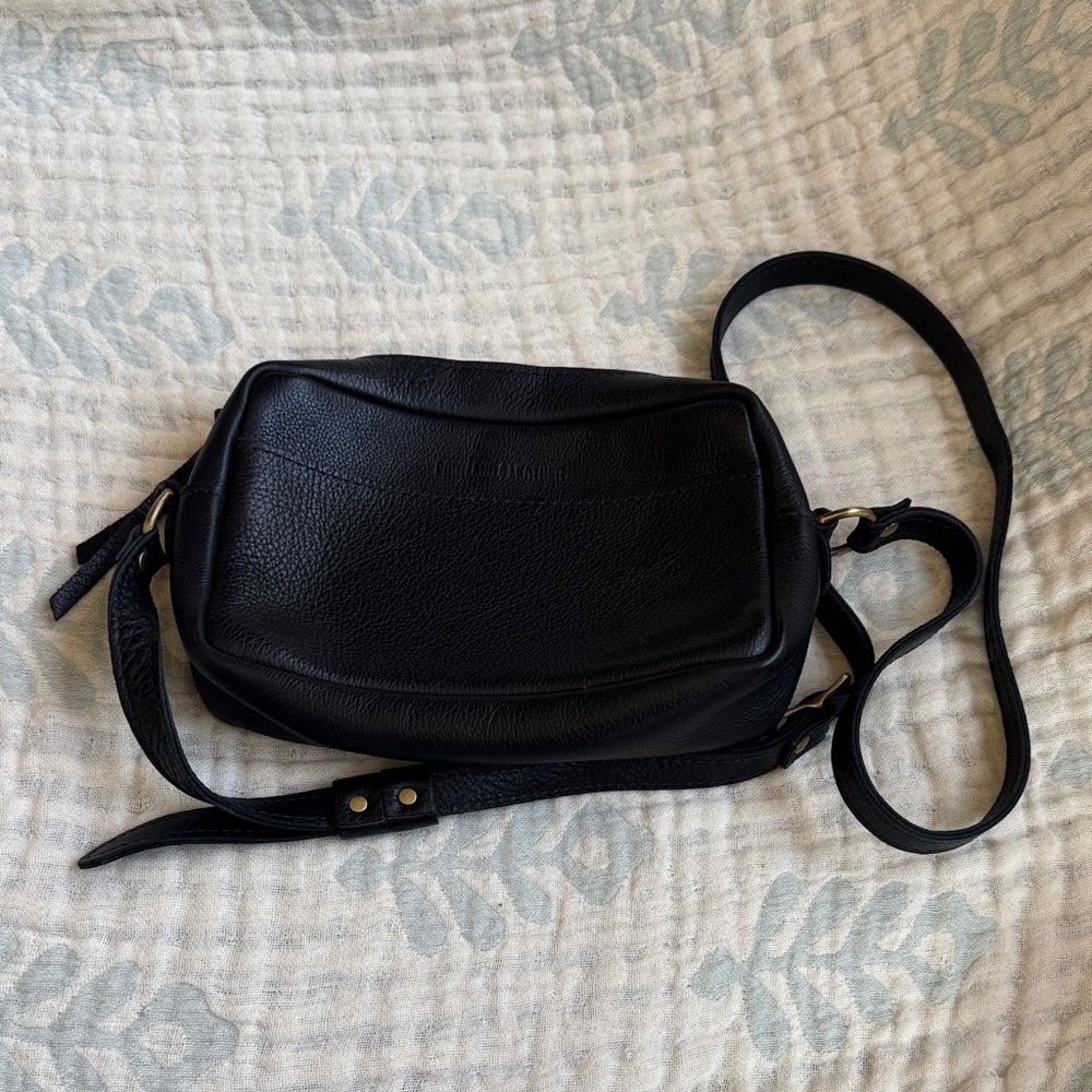 Portland Leather Midnight Black Crossbody Bag